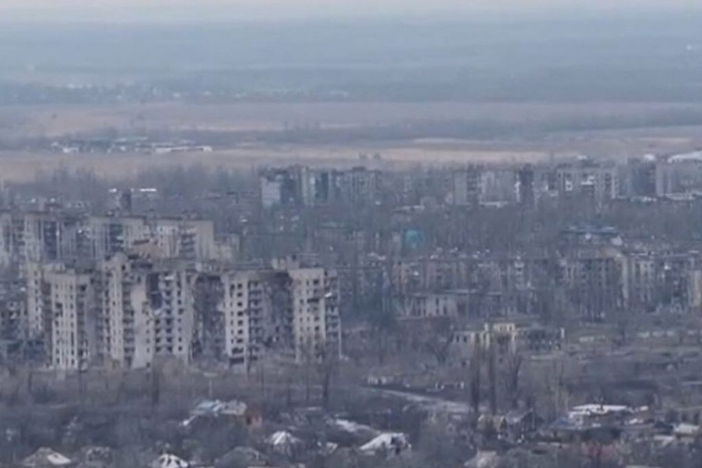 Avdiivka destroyed by war and Russian bombs, Feb 2024